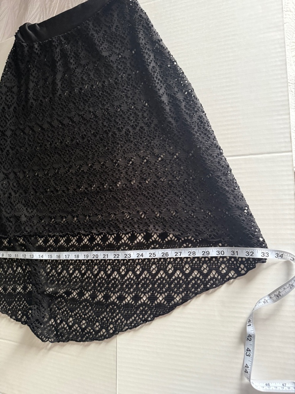 Bisou Bisou Black Lace Swim Coverup Skirt or dress - Picture 8 of 9